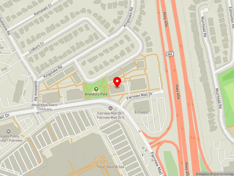 RentSafeTO apartment evaluation map view of 170 FAIRVIEW MALL DR in Don Valley North, Toronto