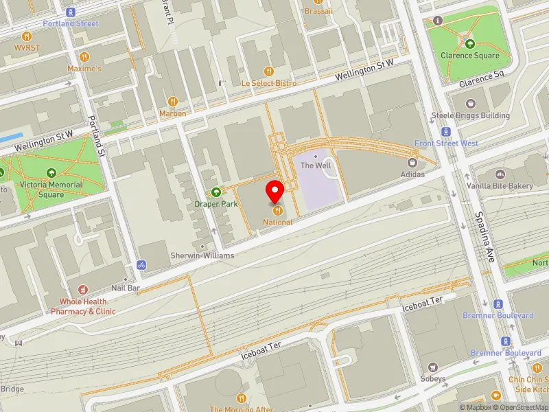 RentSafeTO apartment evaluation map view of 450 FRONT ST W in Spadina-Fort York, Toronto